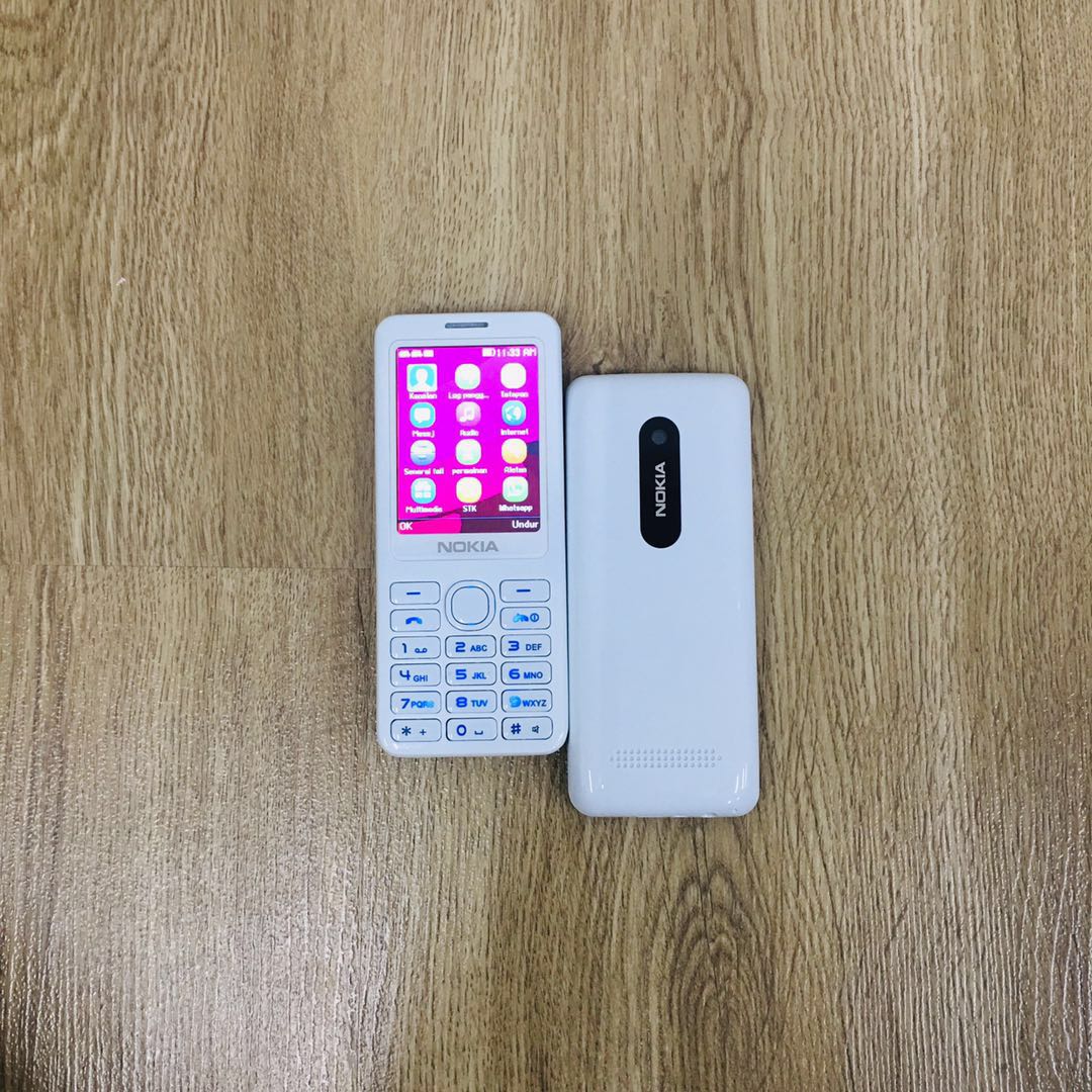 (White)Nokia 206 DUAL SIM IMPORT REFURBISHED 95% NEW(Ready Stock)